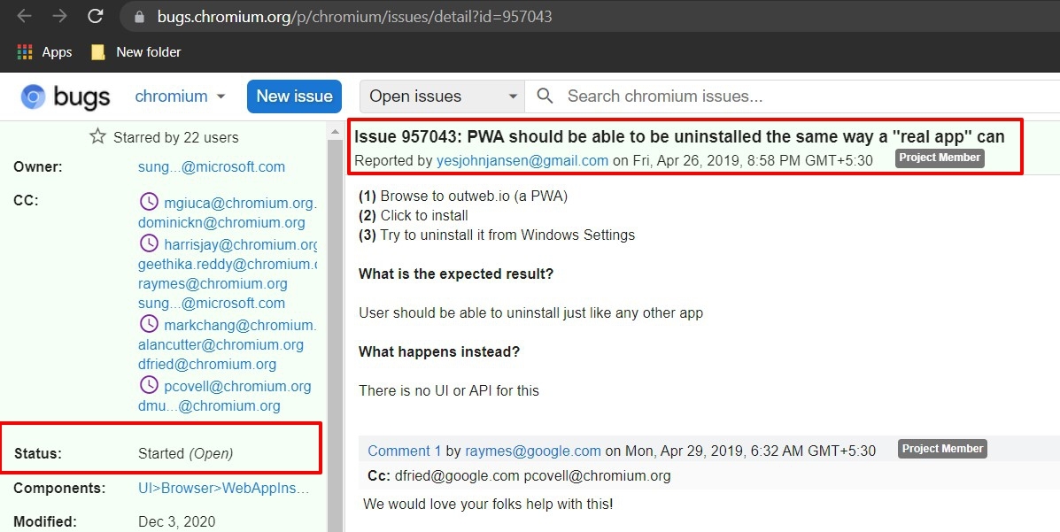 Feature for Uninstall Chrome Apps as System Application