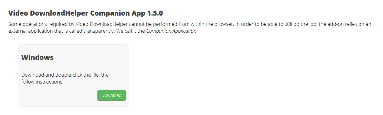 Video Downloader Helper Companion App
